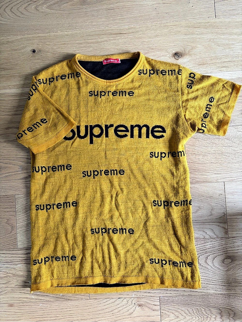 Supreme Print Tee Yellow Size Medium